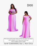Ombre off-the-shoulder maxi dress
