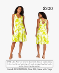 Yellow tie-dye short maxi dress